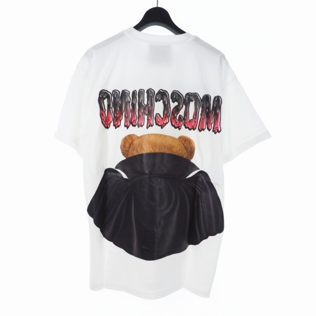 51cm身幅モスキーノ MOSCHINO 20SS バッド テディベア プリント Tシャツ