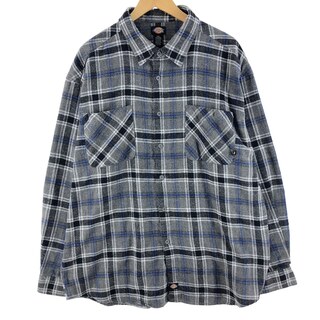 ディッキーズ(Dickies)の古着 ディッキーズ Dickies チェック柄 長袖 ヘビーネルシャツ メンズXL /eaa359610(シャツ)