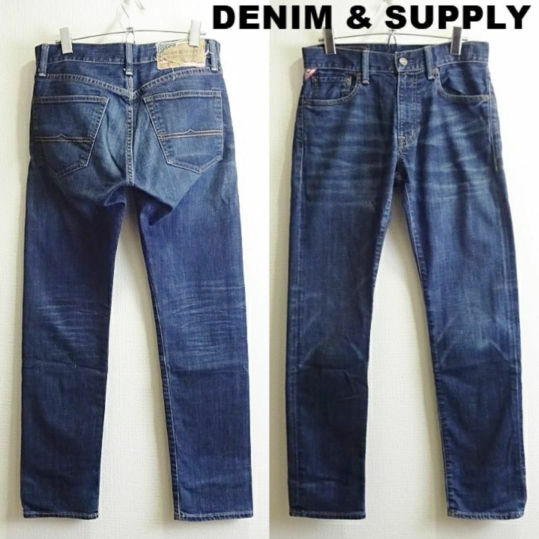 Denim & Supply Ralph Lauren(デニムアンドサプライラルフローレン)のデニム＆サプライ ラルフローレン　スリムデニム　W76cm　ストレッチ　藍青 メンズのパンツ(デニム/ジーンズ)の商品写真