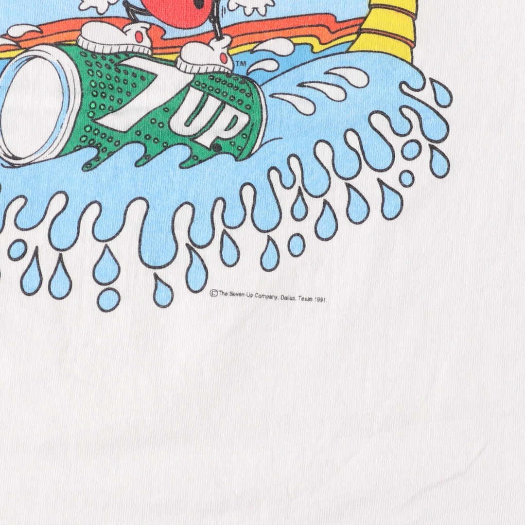 90年代 NATIONAL 7UP セブンアップ バックプリント アドバタイジングTシャツ USA製 メンズM ヴィンテージ /eaa361504 3