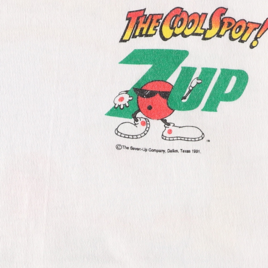 90年代 NATIONAL 7UP セブンアップ バックプリント アドバタイジングTシャツ USA製 メンズM ヴィンテージ /eaa361504 4