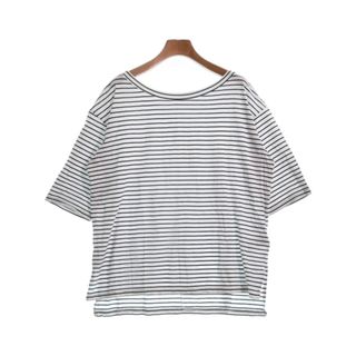 スローブイエナ(SLOBE IENA)のSLOBE IENA Tシャツ・カットソー -(M位) 白x黒(ボーダー) 【古着】【中古】(カットソー(半袖/袖なし))