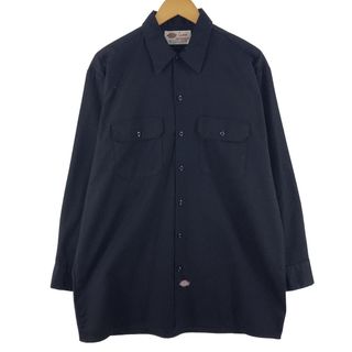 ディッキーズ(Dickies)の古着 ディッキーズ Dickies 長袖 ワークシャツ メンズXL /eaa361199(シャツ)