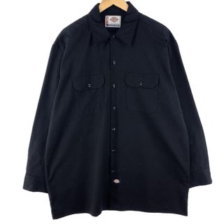 ディッキーズ(Dickies)の古着 ディッキーズ Dickies 長袖 ワークシャツ メンズXL /eaa361300(シャツ)