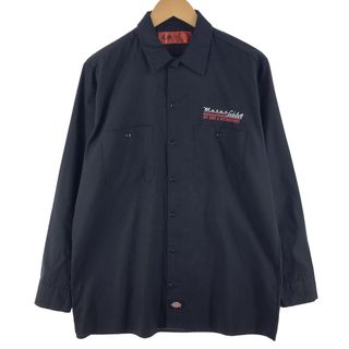 ディッキーズ(Dickies)の古着 ディッキーズ Dickies バック刺? 長袖 ワークシャツ メンズM /eaa361302(シャツ)