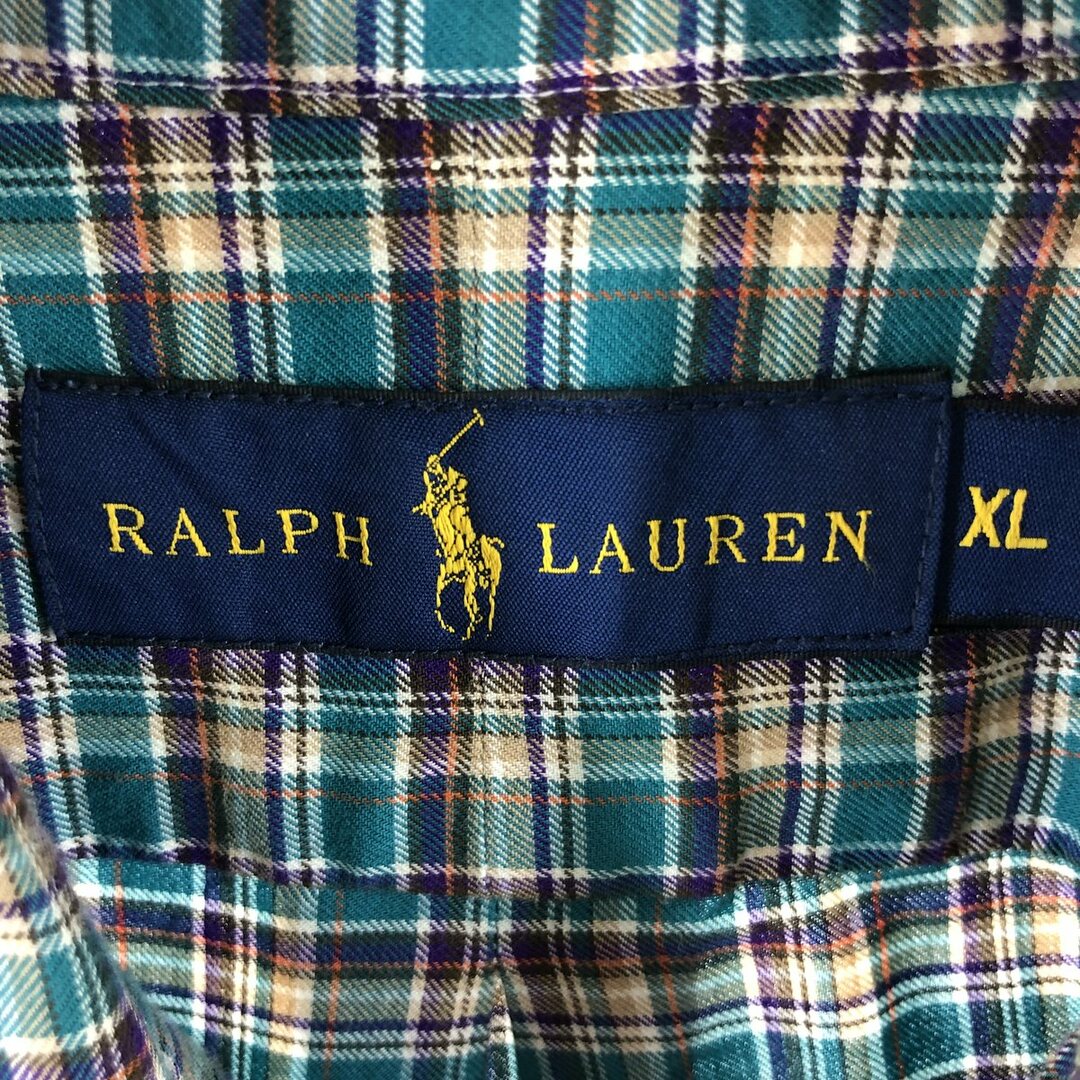 Ralph Lauren(ラルフローレン)の古着 ラルフローレン Ralph Lauren RALPH LAUREN 長袖 ボタンダウンチェックシャツ メンズL /eaa361317 メンズのトップス(シャツ)の商品写真