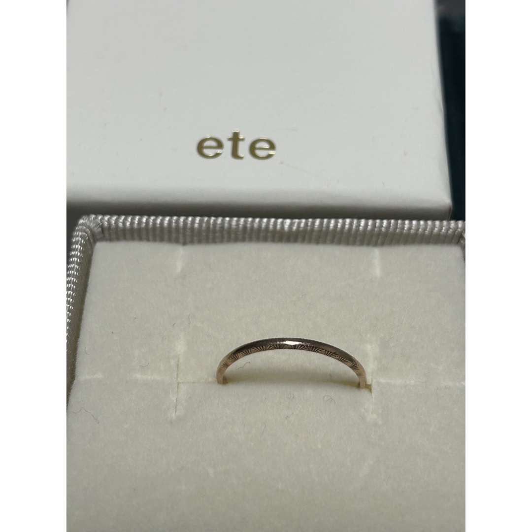 ete(エテ)のete K10 ピンクゴールド クレール サイド カット リング #13 レディースのアクセサリー(リング(指輪))の商品写真