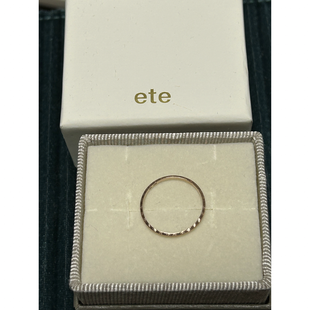 ete(エテ)のete K10 ピンクゴールド クレール サイド カット リング #13 レディースのアクセサリー(リング(指輪))の商品写真