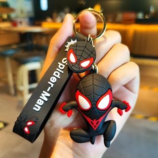 てつ様専用★スパイダーマン ブラック★キーホルダー　キーリング　グッズ　チャーム(ストラップ)