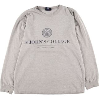 ジャンスポーツ(JANSPORT)の古着 ジャンスポーツ JANSPORT St. JOHN'S COLLEGE セント ジョンズ カレッジ ロングTシャツ ロンT メンズL /eaa359975(Tシャツ/カットソー(半袖/袖なし))