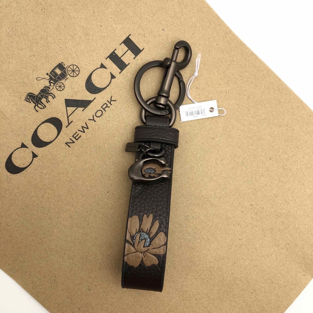 【COACH☆新品】 ループ バッグ チャーム・フローラル プリント！花柄！新作