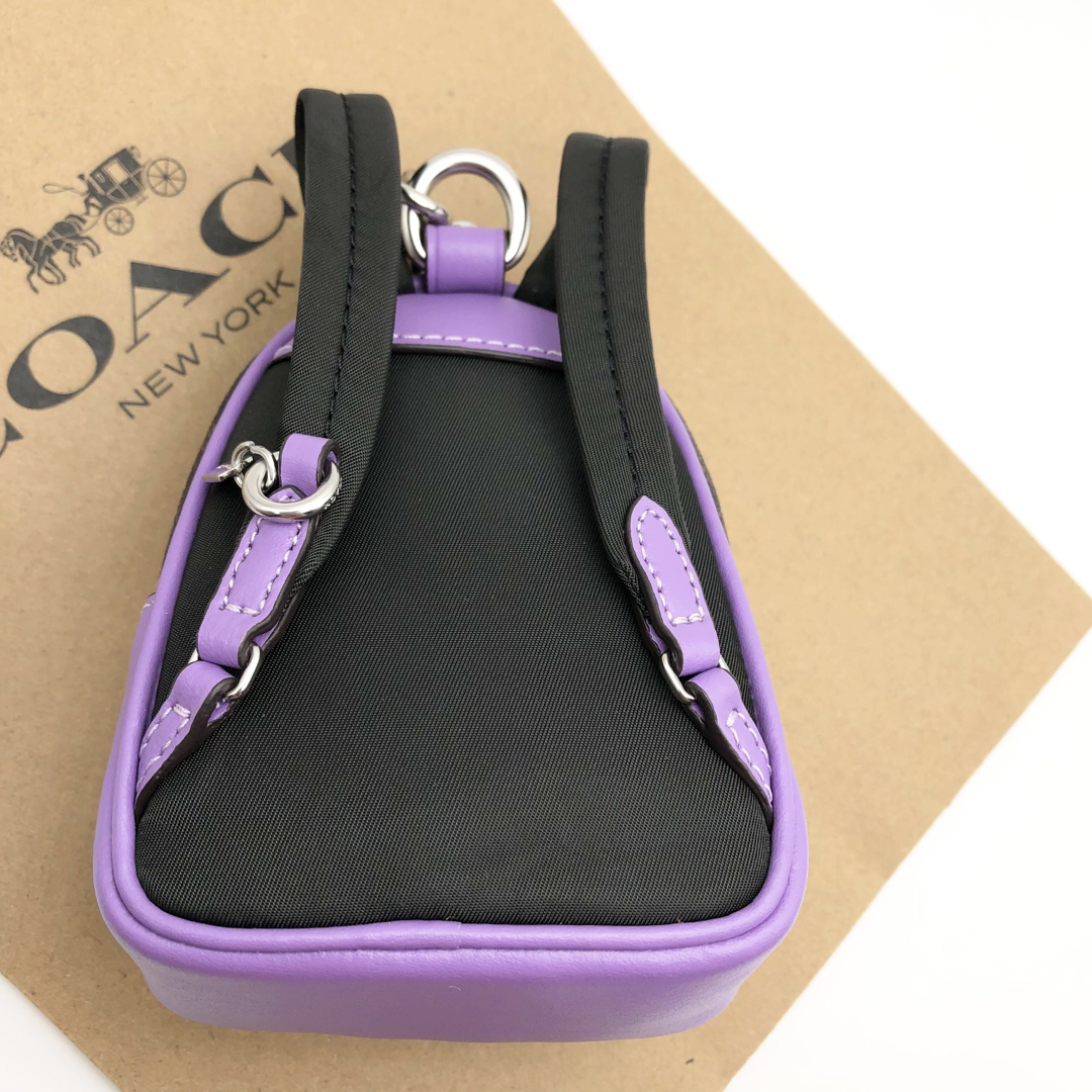 【COACH☆新品】ミニ コート バックパック バッグ チャーム シグネチャー
