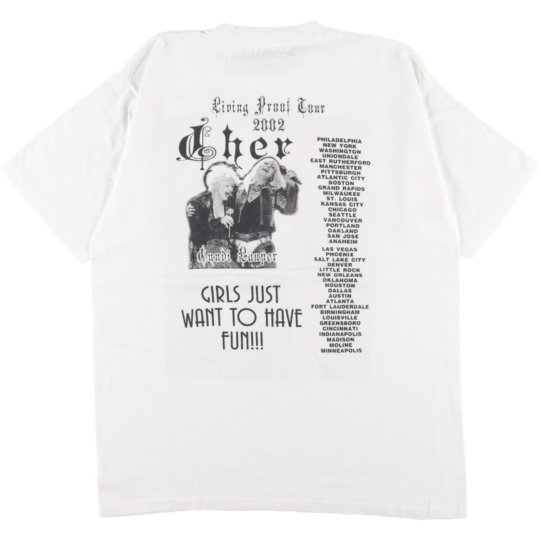 古着 90年代 All Sport CHER シェール 両面プリント バンドTシャツ