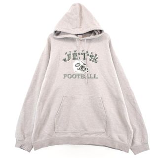 リーボック(Reebok)の古着 リーボック Reebok NFL NEW YORK JETS ニューヨークジェッツ スウェットプルオーバーパーカー メンズXXL /eaa330443(スウェット)