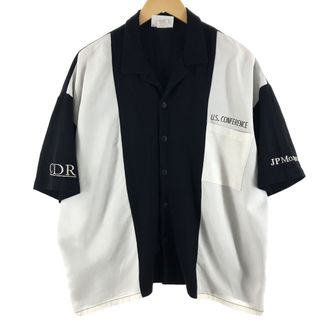 古着 Silver Lining Apparel 半袖 ツートン オープンカラー レーヨンシャツ USA製 メンズXL /eaa360591(シャツ)