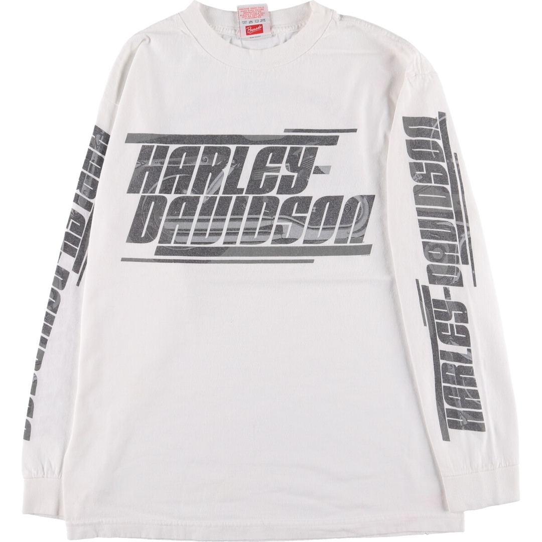 ハーレーダビッドソン Harley-Davidson 両面プリント 袖プリント ロングTシャツ ロンT メンズM /eaa361027