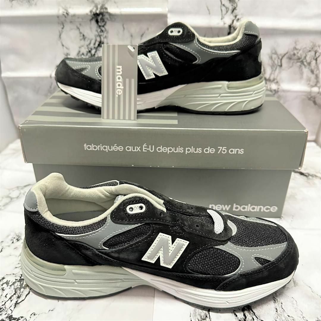 New Balance WR 993 BK ウィメンズ 25.5ｃｍ 黒 2