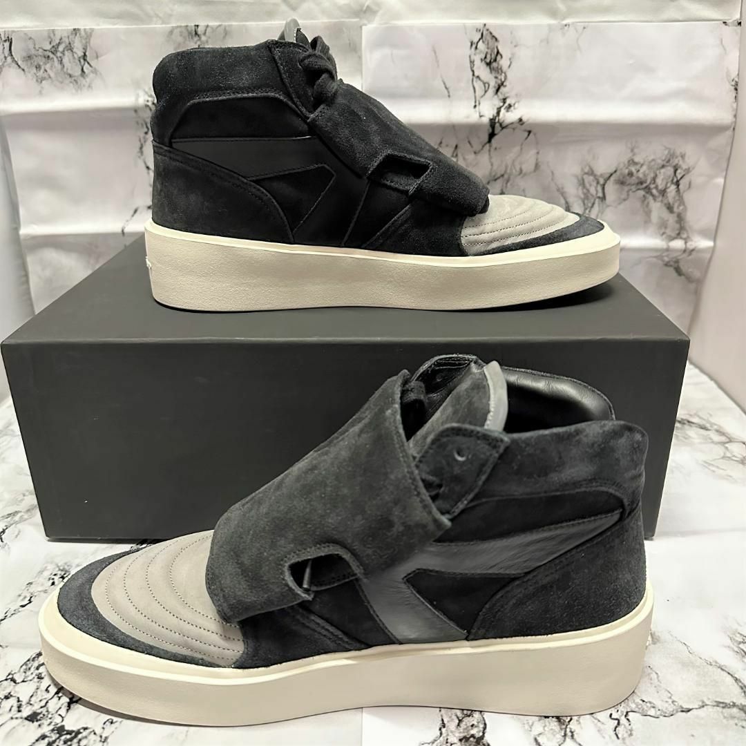 FEAR OF GOD SKATE MID SNEAKER ベルクロ 黒 グレー