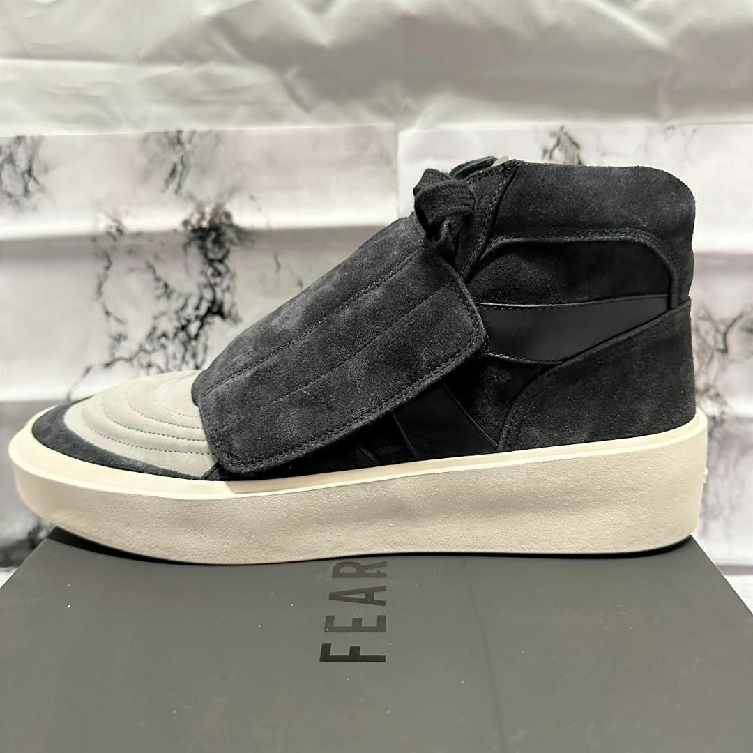 FEAR OF GOD SKATE MID SNEAKER ベルクロ 黒 グレー-