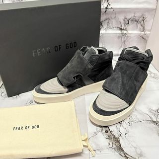 フィアオブゴッド(FEAR OF GOD)のFEAR OF GOD SKATE MID SNEAKER ベルクロ 黒 グレー(スニーカー)