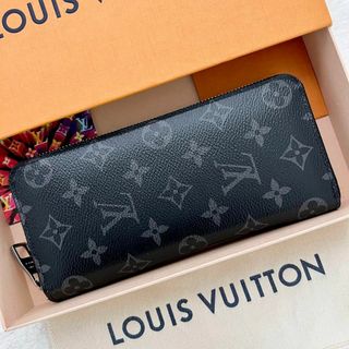 ルイヴィトン(LOUIS VUITTON)の超美品　ジッピーウォレット　ヴェルティカル　モノグラム　エクリプス　長財布(長財布)