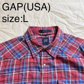 ギャップ(GAP)のGAP(USA)コットンフランネルウエスタンチェックシャツ(シャツ)