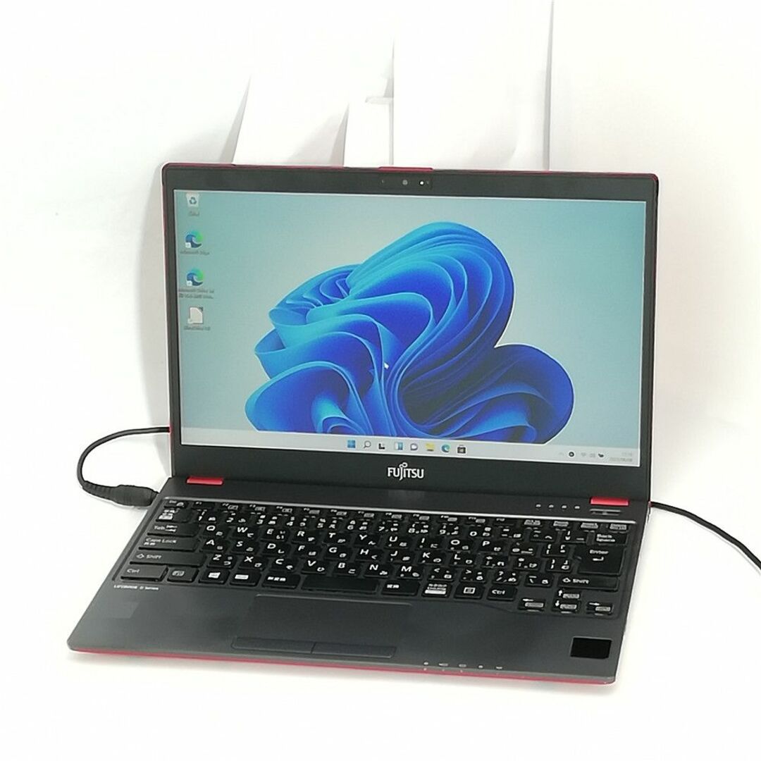 レッド 日本製 軽量 薄型 13.3型 富士通 U938/S i5 Win11