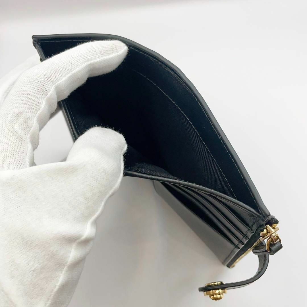 【新品未使用】VERSACE ヴェルサーチ 折り財布 二つ折り ブラック