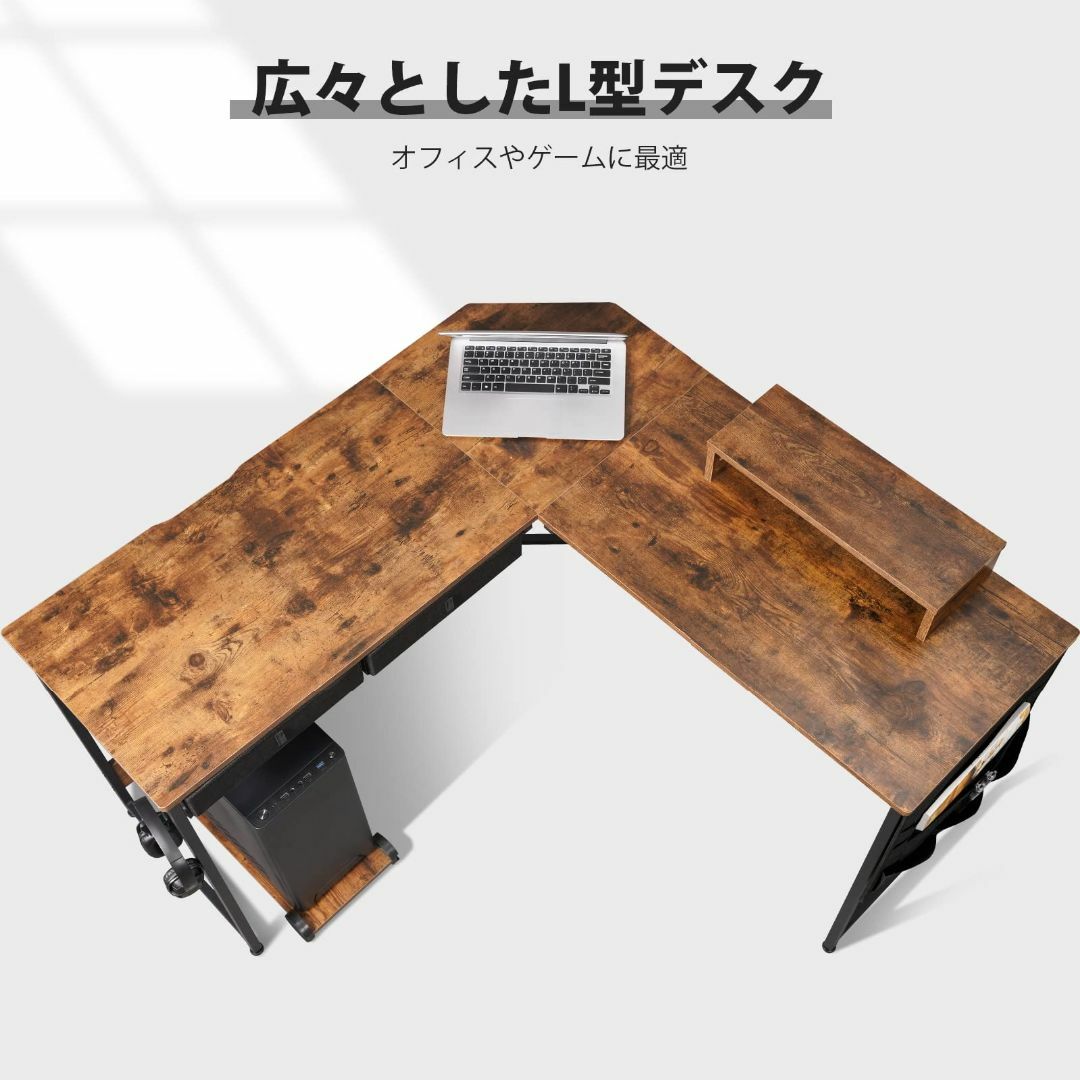 YeTom パソコンデスク l字デスク 125cm x 125cm pcデスク の通販 by TS's shop｜ラクマ