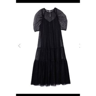 アメリヴィンテージ(Ameri VINTAGE)のAmeri MEDI MELON TULLE LAYERED DRESS(ロングワンピース/マキシワンピース)