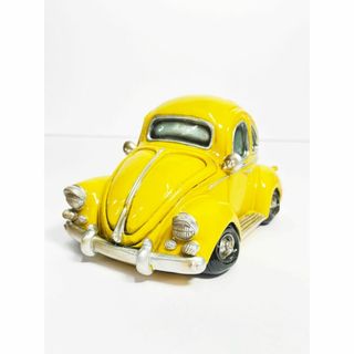 貯金箱 イエローカー 車 コインバンク ビンテージ風 アメリカン雑貨 オブジェ(置物)