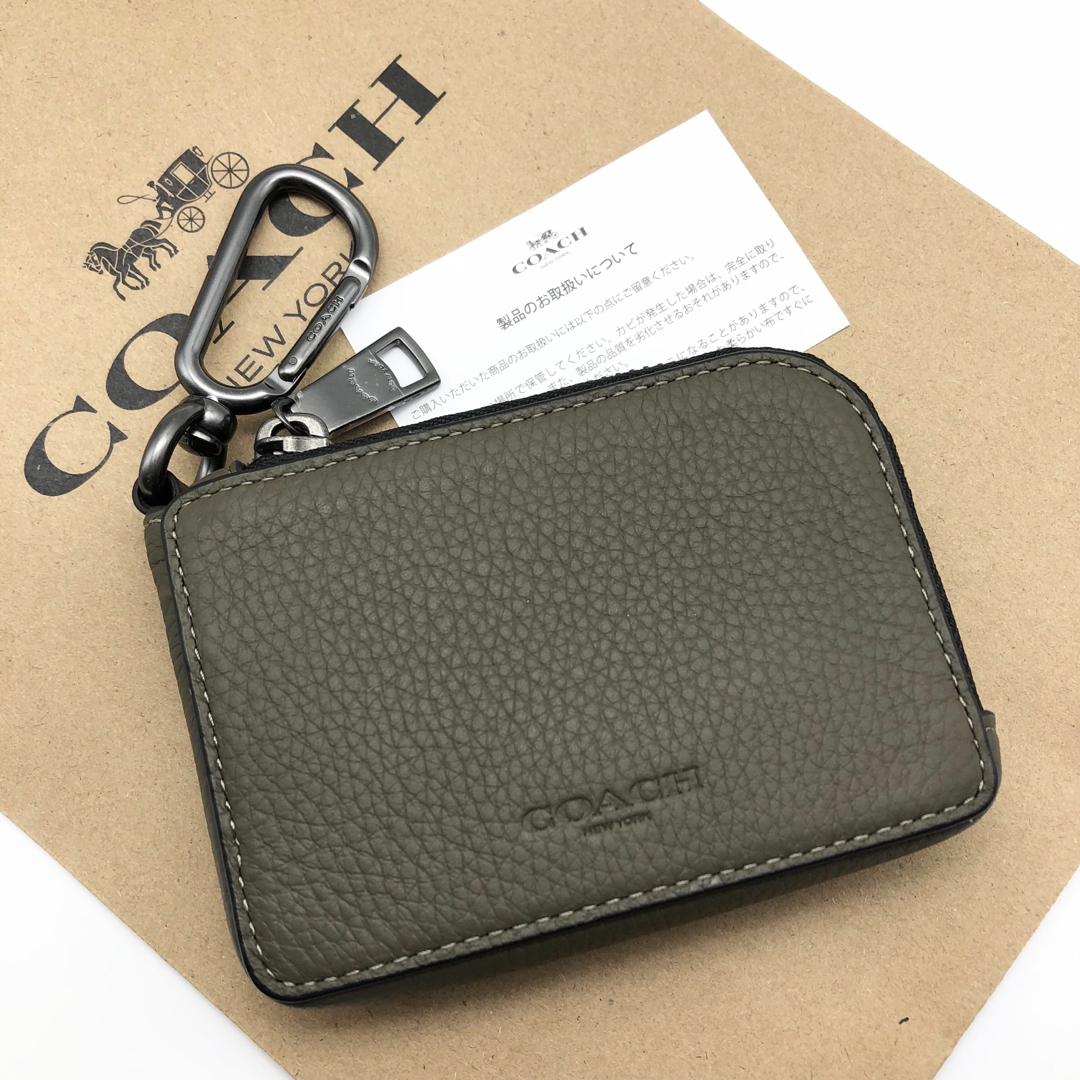 【COACH☆新品】Lジップ カード ケース！グリーン！レザー！日本限定！ | フリマアプリ ラクマ