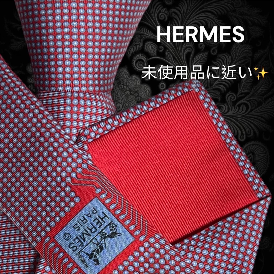 ✨️極美品✨️ HERMES フランス製 silk100% レッド ブルー