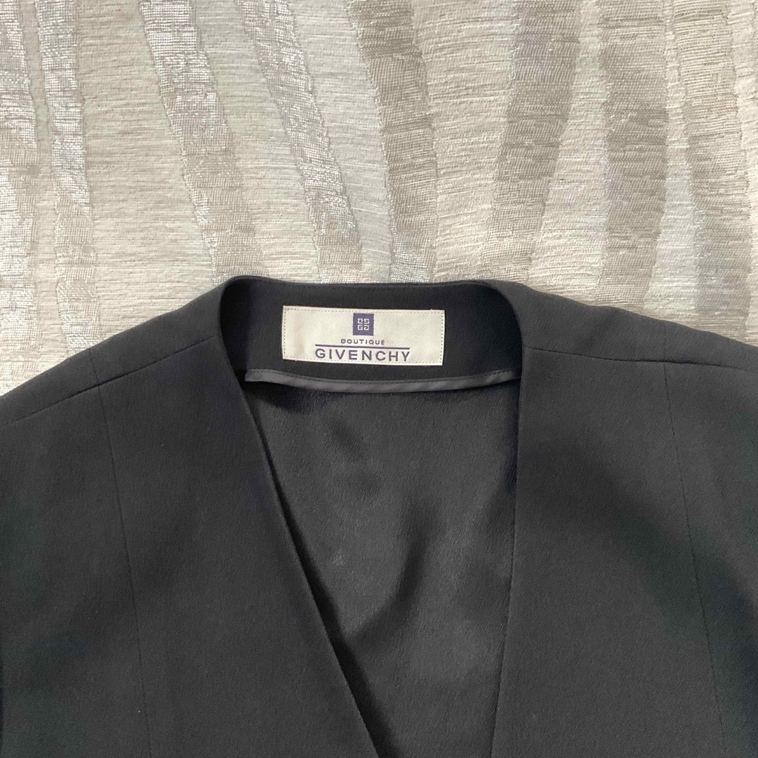 高級 GIVENCHY 半袖 ノーカラージャケット 36 ジバンシー