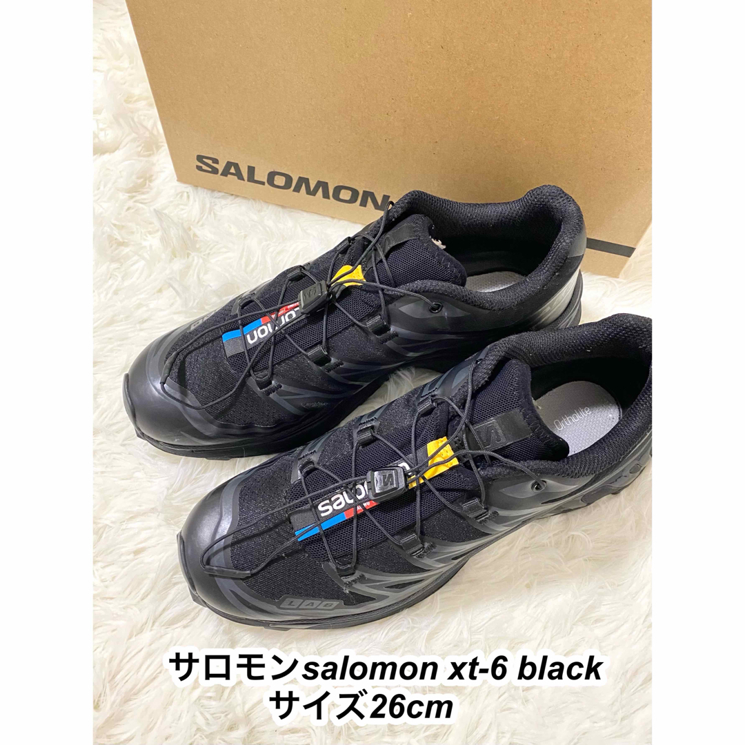 美品Salomon XT-6 Advanced Black サロモン26㎝-