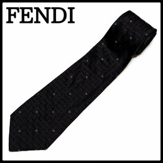 フェンディ(FENDI)の極美品 フェンディ FENDI ネクタイ ズッカ柄 ズッカ 高級 シルク100%(ネクタイ)