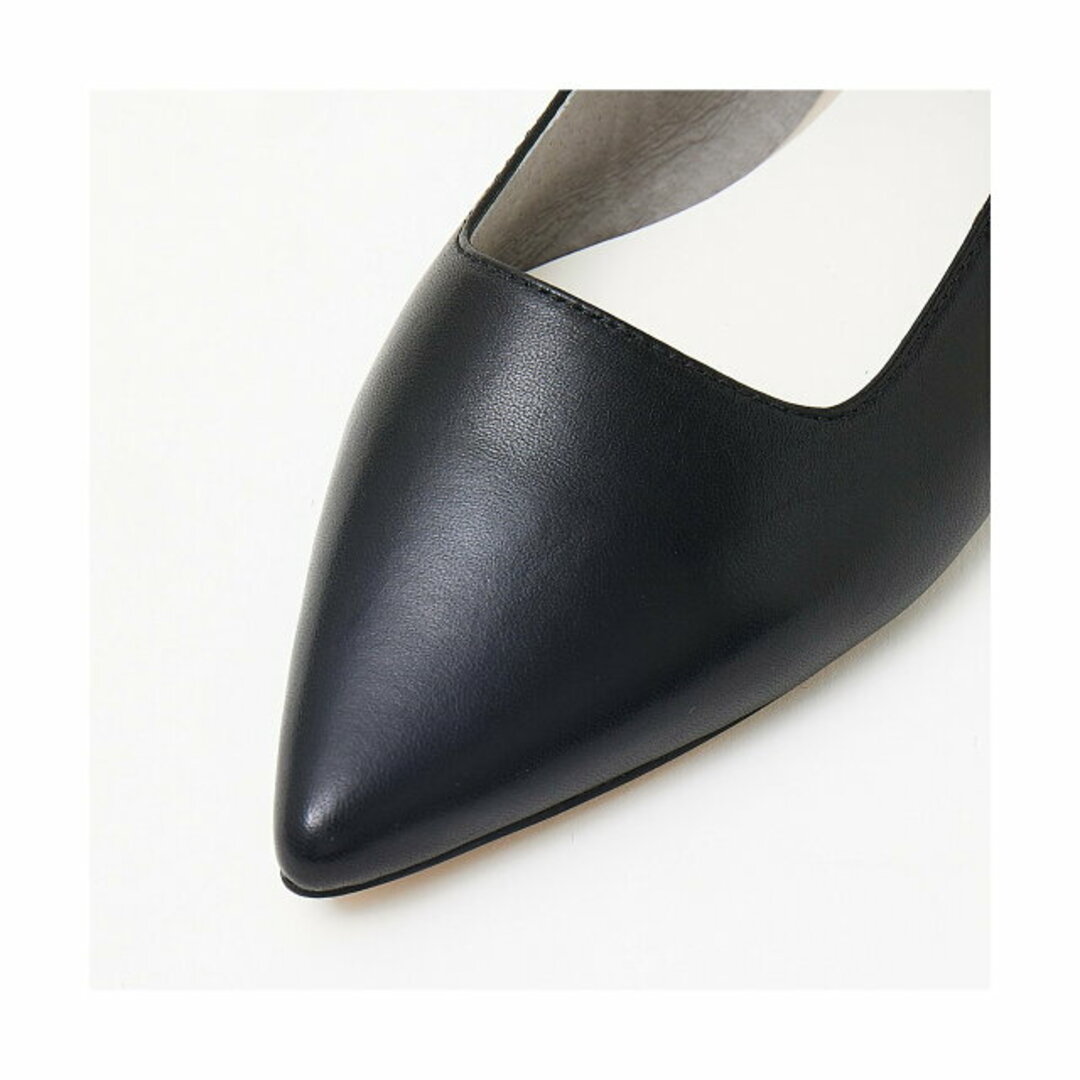 AU BANNISTER(オゥバニスター)の【ブラック】オープンヒールギャザーベルトフラット レディースの靴/シューズ(ハイヒール/パンプス)の商品写真