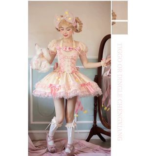 アンジェリックプリティー(Angelic Pretty)の砂糖魔法　ワンピース4点セット　甘ロリ　しゅくれどーる　ロリィタ　ロリータ(ミニワンピース)