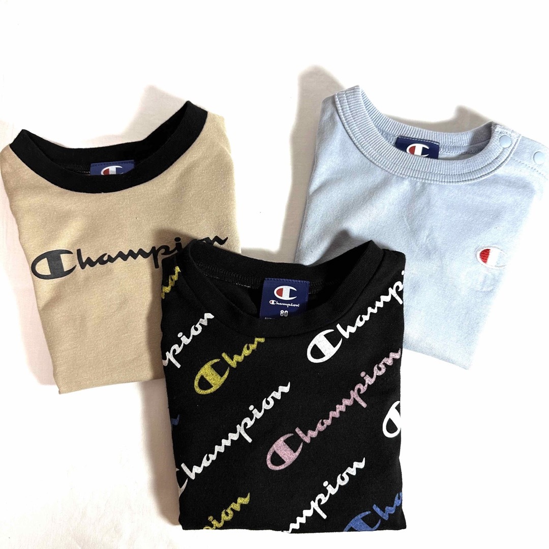 Champion(チャンピオン)の champion Tシャツ 80cm まとめ売り キッズ/ベビー/マタニティのベビー服(~85cm)(Ｔシャツ)の商品写真