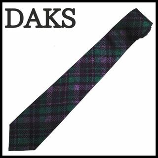 ダックス(DAKS)の日本製 極美品 DAKS ダックス ネクタイ チェック シルク100%(ネクタイ)