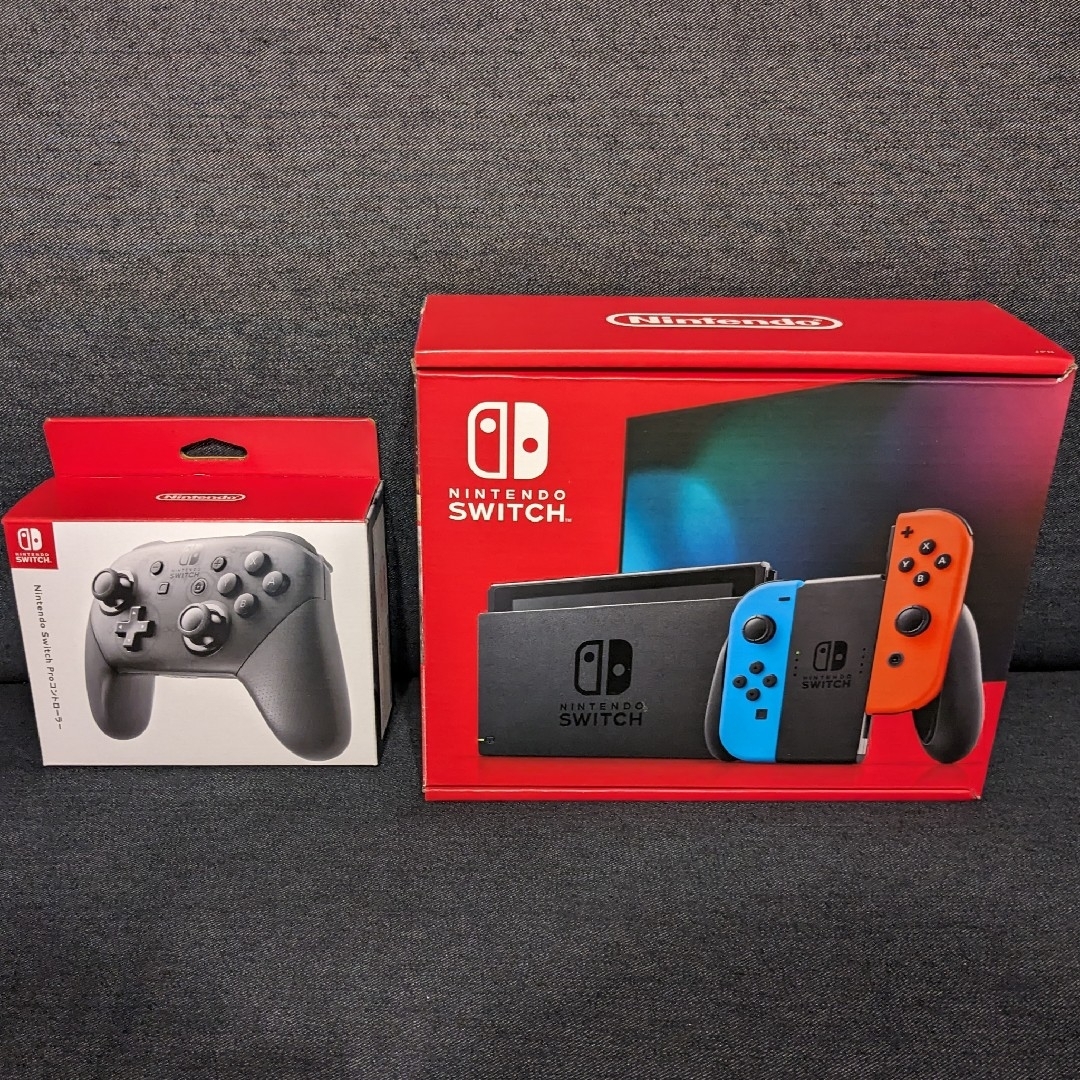 【品】 Nintendo Switch 本体 ネオン、Proコントローラー