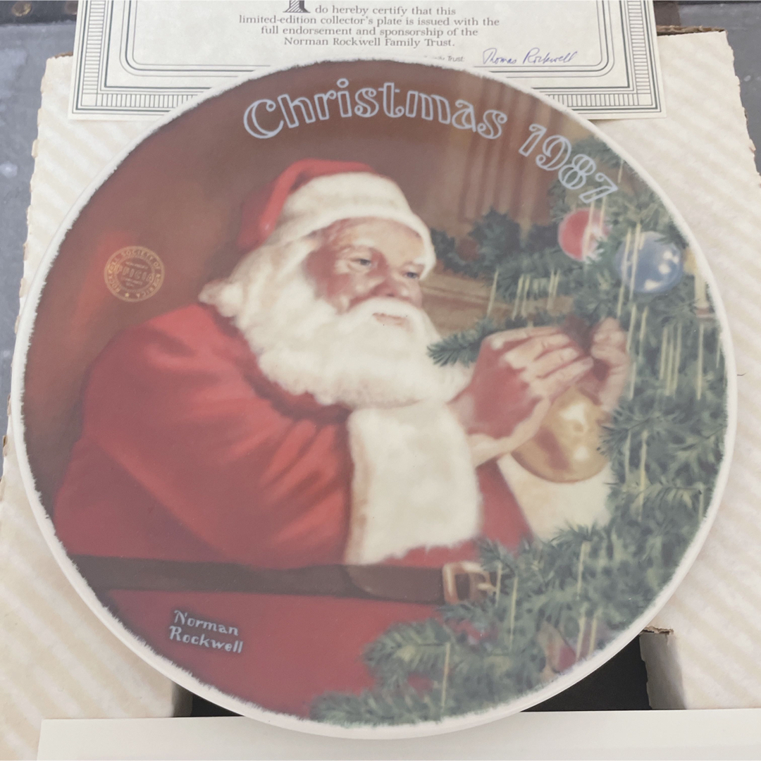 【新品・証明書】1987年 ノーマンロックウェル 飾り皿 プレート アメリカ製A