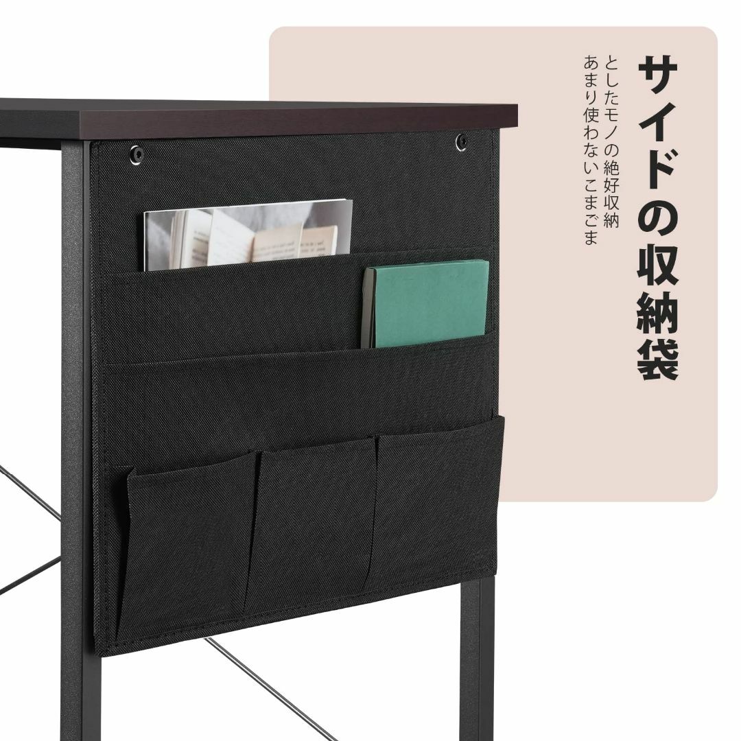 YeTom デスク 机 pcデスク l字 右棚左棚 幅107cm desk コーの通販 by TS's shop｜ラクマ