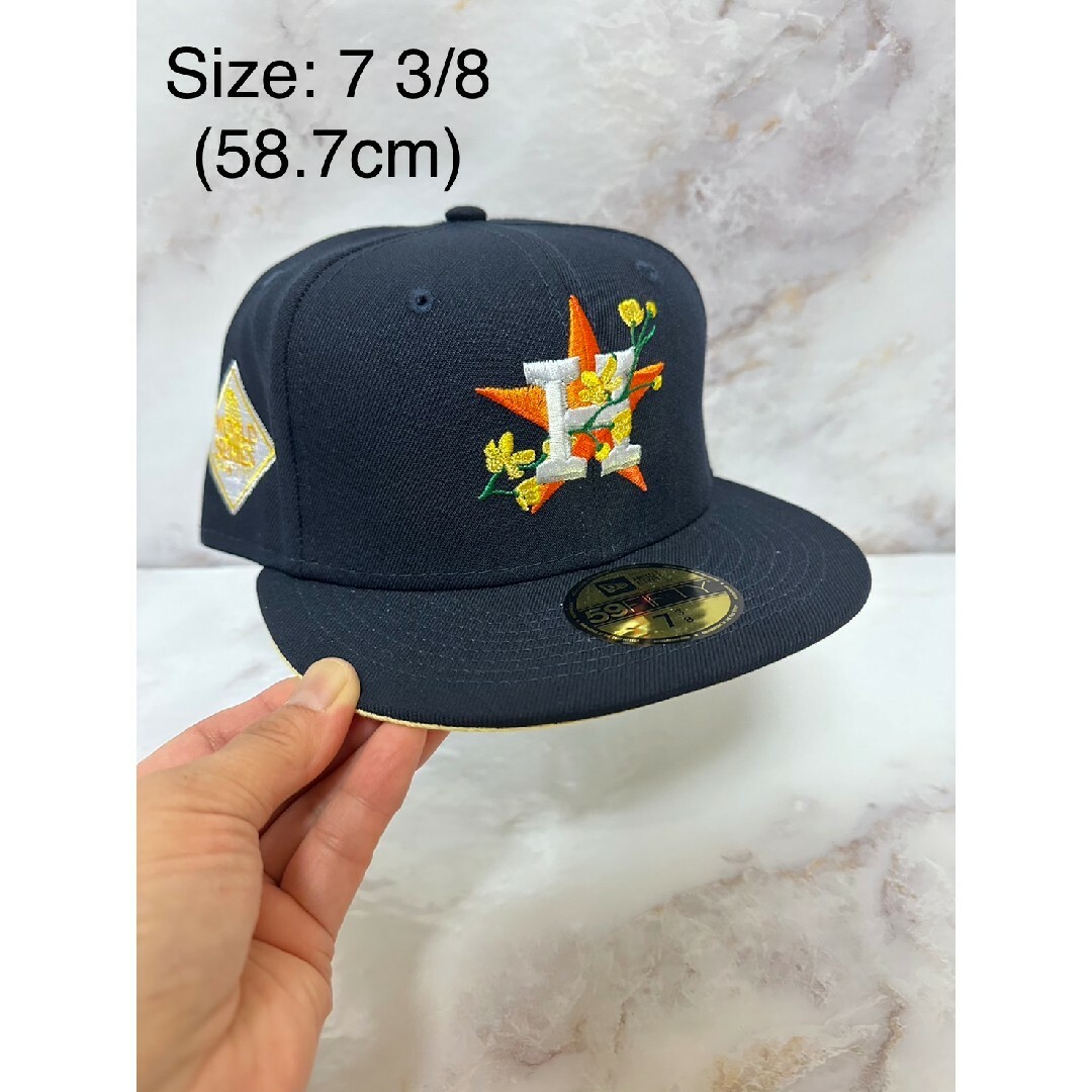 Newera 59fifty ヒューストンアストロズ フラワー刺繍 キャップ