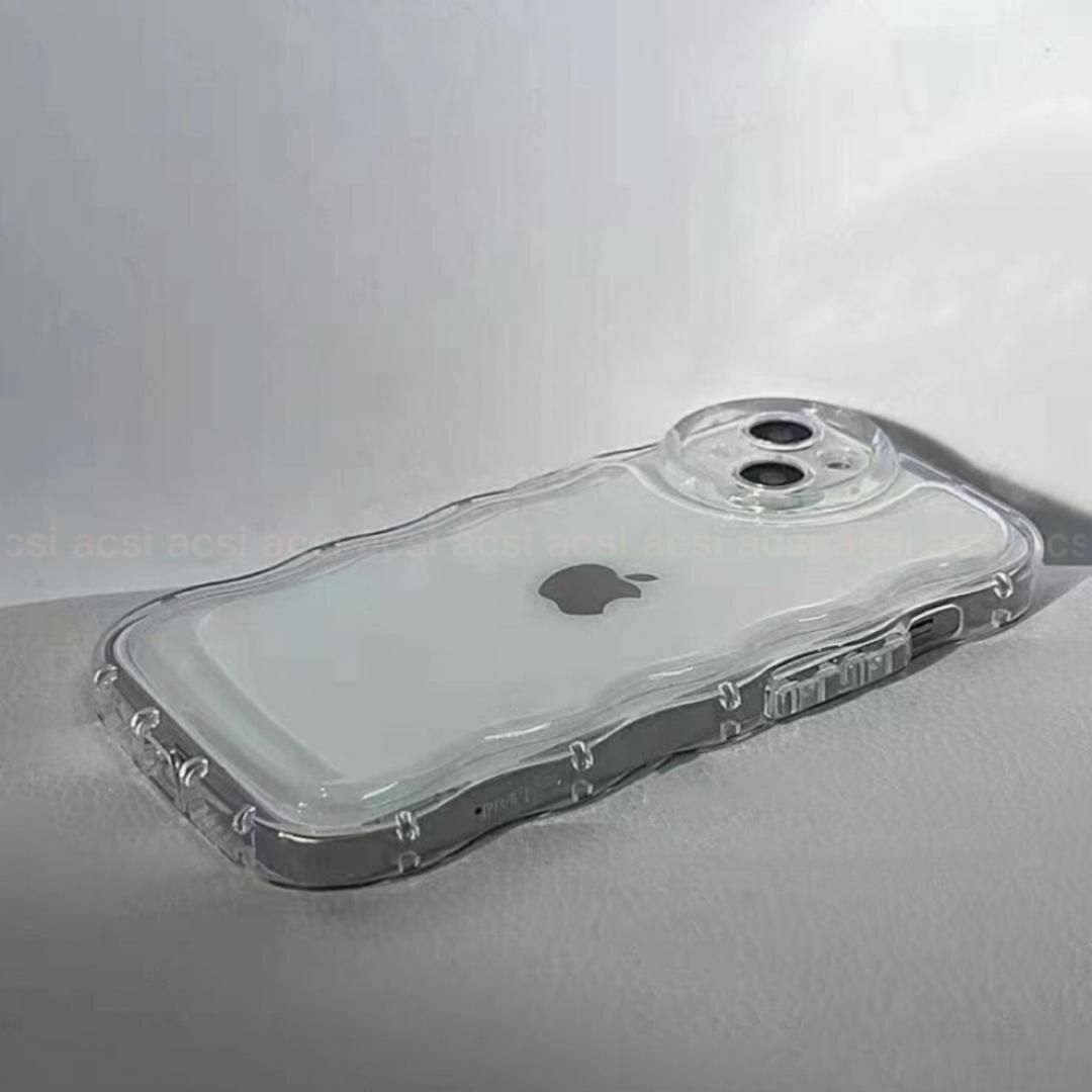 iPhone12 クリア ケース 透明 ぷくぷく プリ アクスタ スマホ/家電/カメラのスマホアクセサリー(iPhoneケース)の商品写真