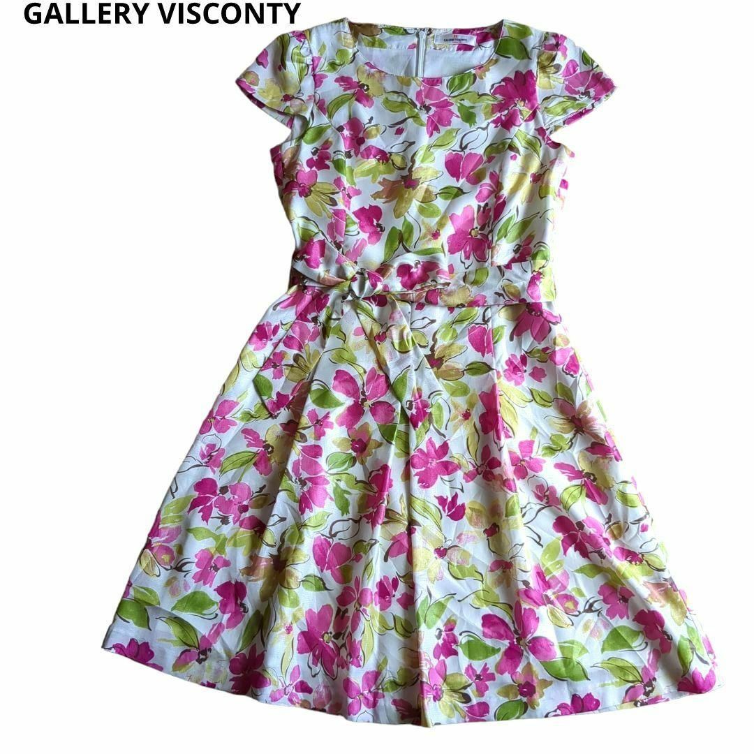 GALLERY VISCONTI - ギャラリービスコンティ 花柄ワンピース Aライン 2