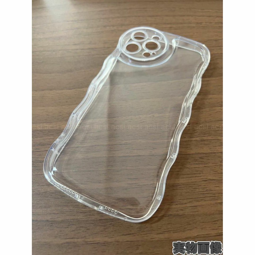 iPhone12ProMax クリア ケース 透明 ぷくぷく プリ アクスタ スマホ/家電/カメラのスマホアクセサリー(iPhoneケース)の商品写真