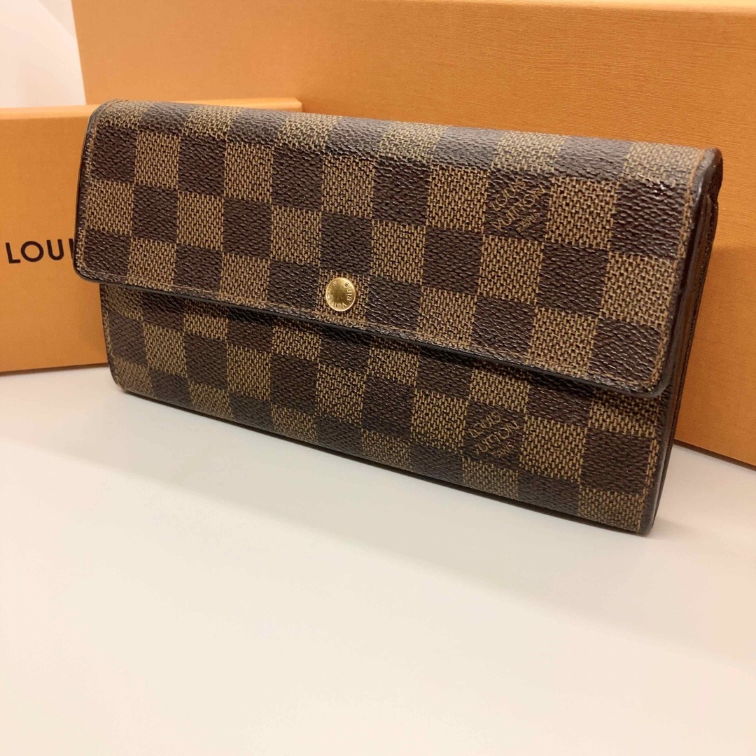 LOUIS VUITTON(ルイヴィトン)のルイヴィトン 長財布 茶 ポルトフォイユサラ レディースのファッション小物(財布)の商品写真