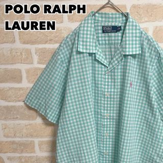 ポロラルフローレン(POLO RALPH LAUREN)の90s POLO RALPH LAUREN オープンカラーシャツ チェック XL(シャツ)