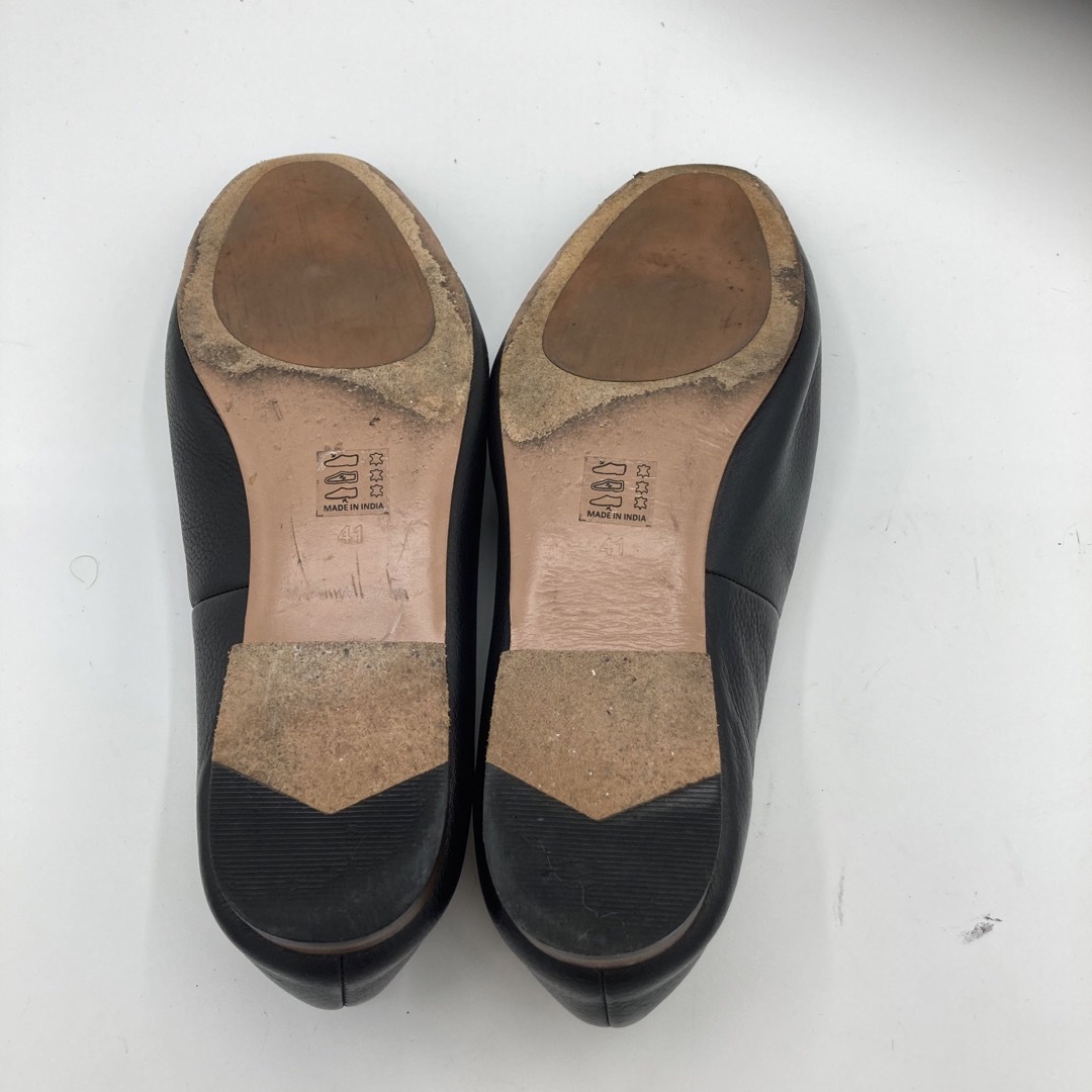 [美品！]jvam黒レザースリッポン メンズの靴/シューズ(スリッポン/モカシン)の商品写真